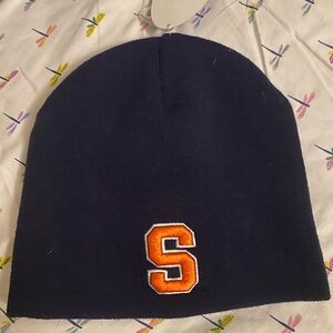 Dickies Dark Blue Beanie with Bright Orange Logo